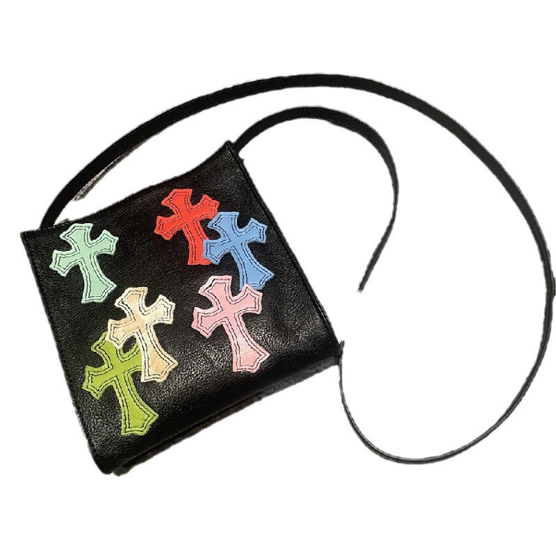 Chrome Heart Leather Bag Colored Leather Cross