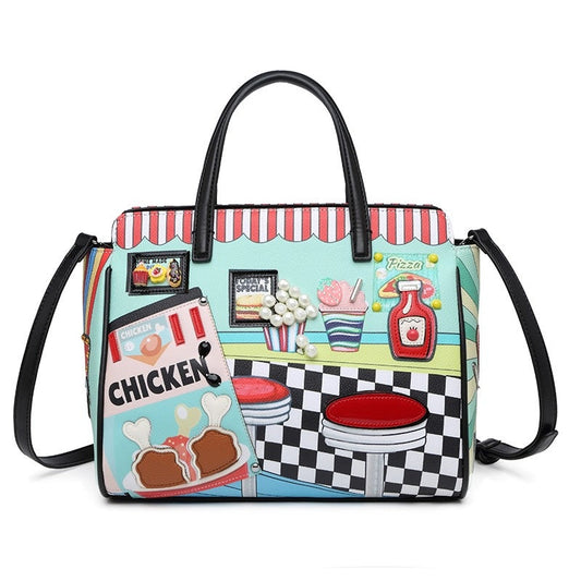 Chrome Heart Leather Bag Heavy Industry Handmade Embroidered Bag Shoulder Crossbody Bag